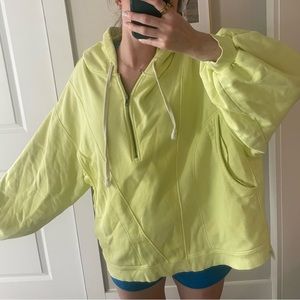 Free People half zip hooded pullover